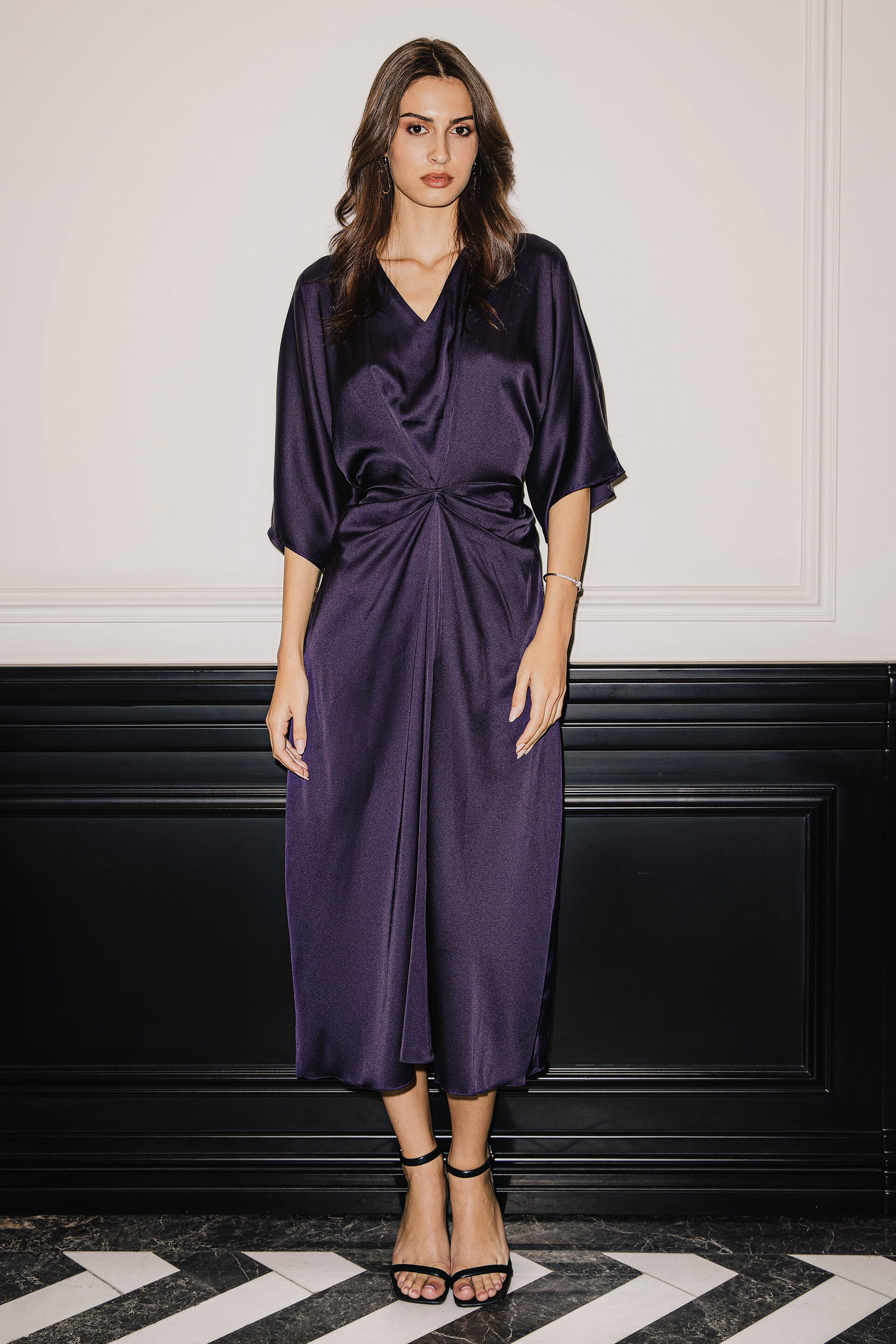 Aubergine Aura Dress, Purple, image 4